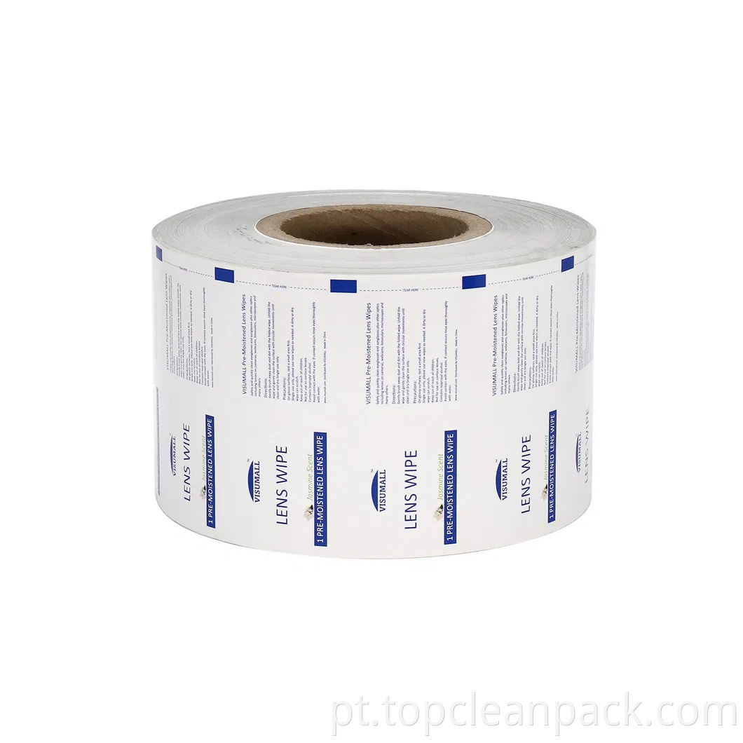 Lente Wet Wipes Packaging Film Roll 4 Lyer Packaging Aluminium Foil Roll Roll Lamined Composite Film